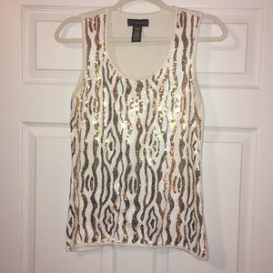 Sparkle tiger print top